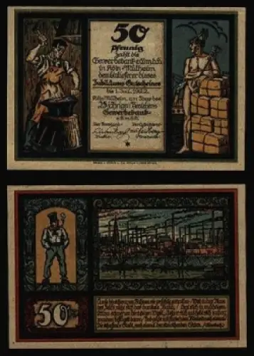 Köln-Mülheim Städtenotgeld Wert 50 Pfennige 1922