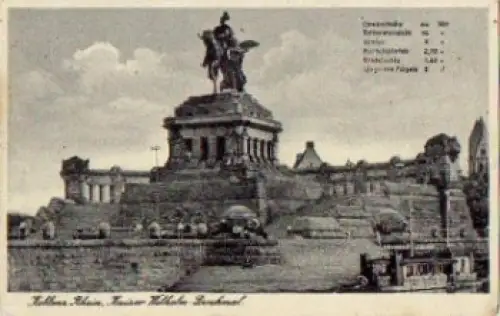 Koblenz Kaiser-Wilhelm-Denkmal *ca. 1930