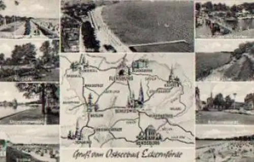 24340 Eckernförde mit Landkarte * ca. 1950