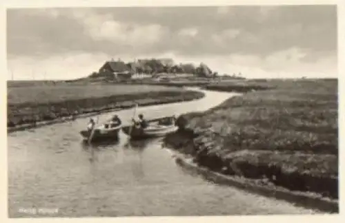 25859 Hallig Hooge Kinder in Ruderbooten * ca. 1940