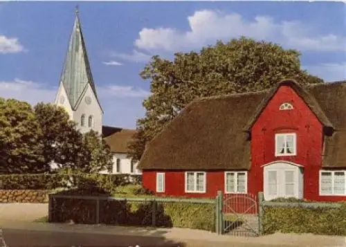25946 Amrum St. Clemenskirche mit Friesenhaus o 22.7.1975