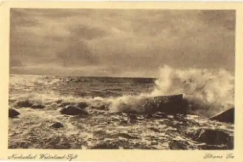 25980 Westerland Insel Sylt Schwere See *ca. 1920