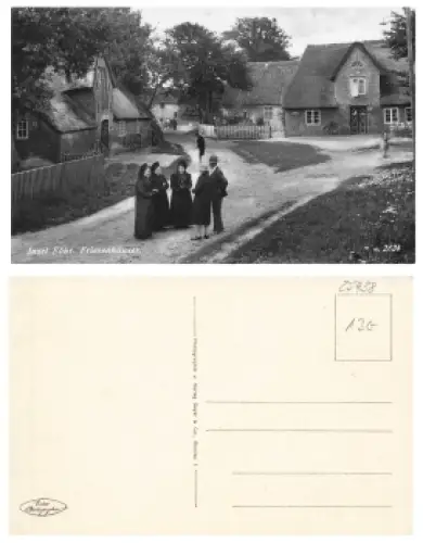 25938 Insel Föhr Friesenhäuser Trachten * ca. 1930