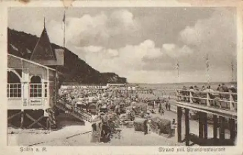 18586 Sellin Strand mit Strandrestaurant * ca. 1930