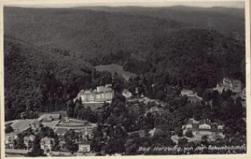 38667 Bad Harzburg, Totalansicht von der Schwebebahn, * ca. 1950,