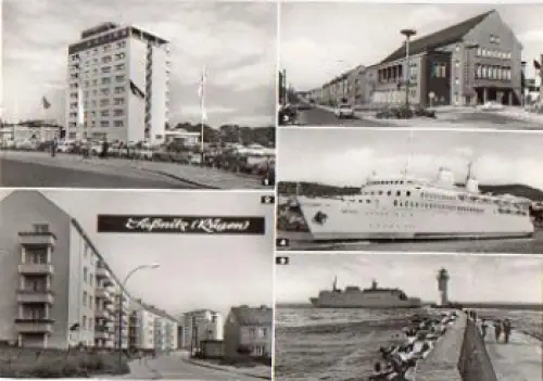 18546 Saßnitz Mehrbildkarte Leuchtturm Fährschiffe *ca. 1970