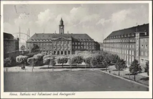44600 Herne, Rathaus mit Polizeiamt und Amtsgericht o 15.9.1956