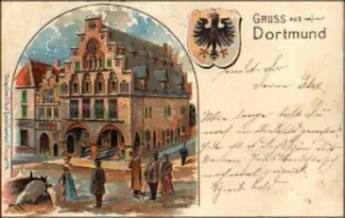 Dortmund Rathaus Litho o 24.5.1901
