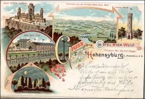 Hohensyburg Dortmund Litho o 4.7.1898