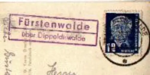 01778 Fürstenwalde Landpoststempel Posthilfsstellenstempel o 15.8.1953 auf AK