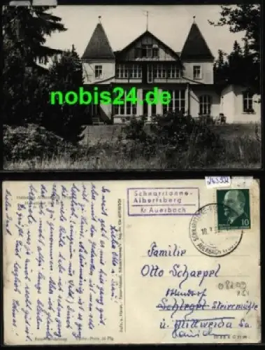 08209 Schnarrtanne-Albertsberg Landpoststempel o 18.7.1962 AK Heilstätte Albertsberg