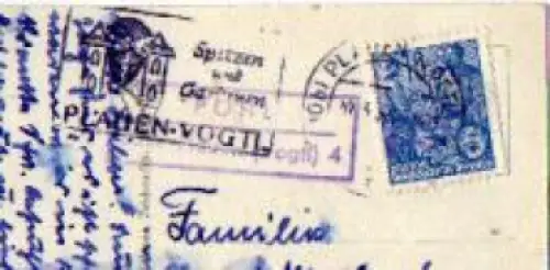 08543 Pöhl Landpoststempel o 20.5.1955 auf AK Kindererholungsheim  