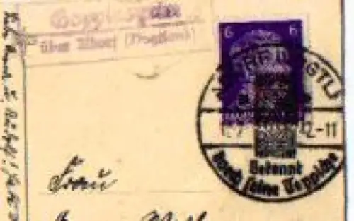08265 Gopplasgrün Landpoststempel o 12.7.1942 auf Weihnachtskarte
