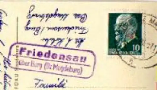 39288 Friedensau Landpoststempel o 6.9.1962