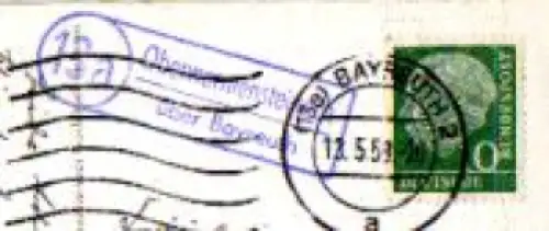 95485 Oberwarmenstein Landpoststempel Posthilfsstellenstempel o 13.5.1959