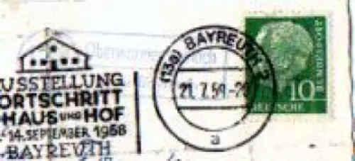 95485 Oberwarmenstein Landpoststempel o 21.7.1959