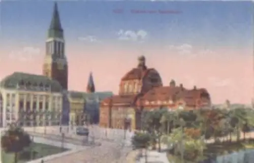 Kiel Rathaus und Stadttheater * ca. 1910