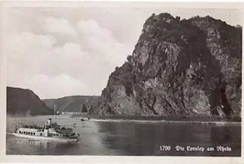 56346 Loreley mit Rheindampfer * ca. 1944