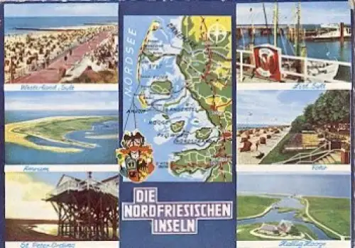 25946 Friesischen Insel Sylt Landkarten o 1969