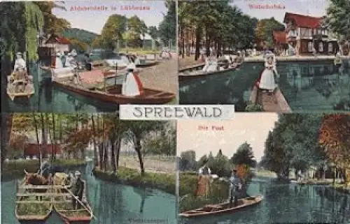 03222 Lübbenau Spreewald Trachten Postbote gebr. ca. 1910