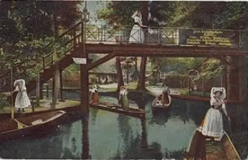 03096 Lehde "zum fröhlichen Hecht" Spreewald Trachten *ca. 1910