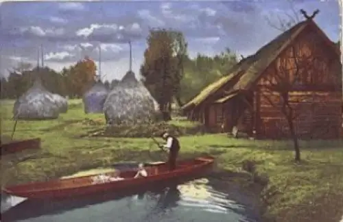 03096 Spreewald, Trachten, Großvaters Ausfahrt, * ca. 1910