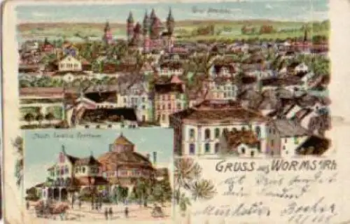 Worms Farblitho o 11.7.1913