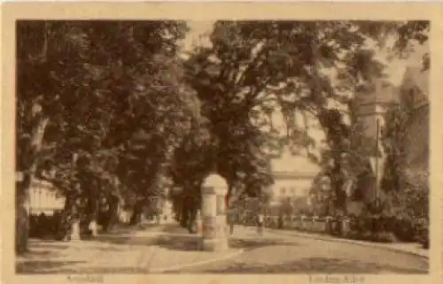 99310 Arnstadt, Linden-Allee, Lithfassäule, gebr. 24.10.1922