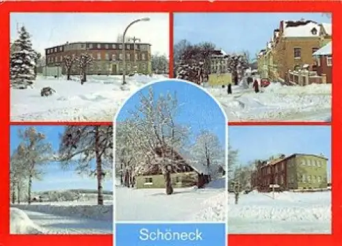 08261 Schöneck Vogtland im Winter o 17.2.1979