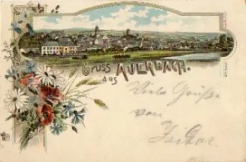 08209 Auerbach Vogtland Litho o 2.1.1898