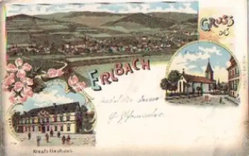 08265 Erlbach Vogtland Litho o 13.7.1899