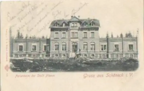 08261 Schöneck Vogtland Ferienheim der Stadt Plauen o 7.7.1900