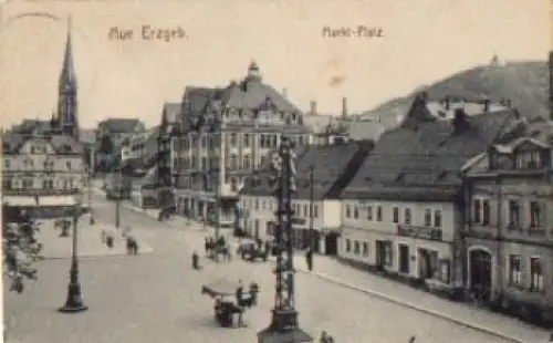 08280 Aue Marktplatz gebr. ca. 1925