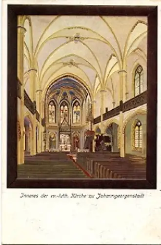 08349 Johanngeorgenstadt ev.-luth. Kirche Innenansicht * ca. 1920