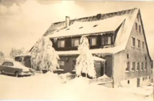 98711 Schmiedefeld am Rennsteig Hotel Schöne Aussicht Winter * ca. 1965