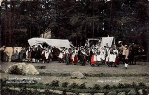 08645 Bad Elster Goethe-Festspiel Herman u. Dorothea Emigrantenlager Theater o 1911