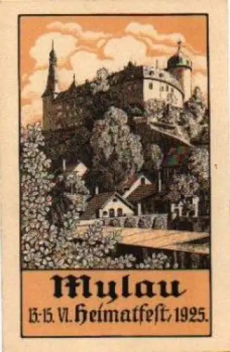 08499 Mylau Heimatfest Anlaßkarte  *ca. 1925