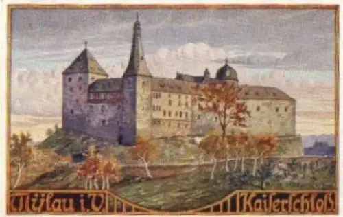 08499 Mylau Kaiserschloss Künstlerkarte Rich. Harnisch o 9.4.1928
