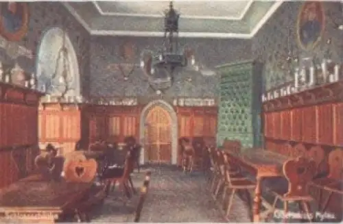 08499 Mylau Kaiserschloss Schlossschänke Innenraum * ca. 1910