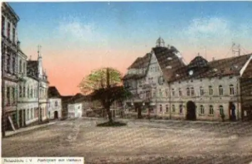 08491 Netzschkau Marktplatz mit Rathaus * 1913