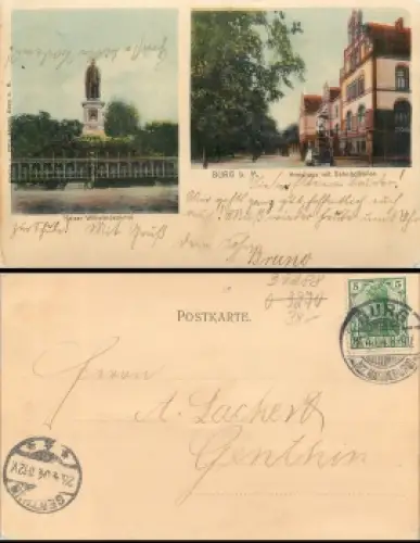 39288 Burg bei Magdeburg Bahhofsallee o 28.4.1904