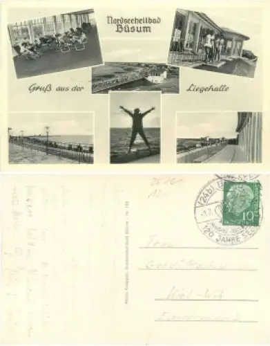 25761 Büsum Nordseeheilbad Liegehalle o 1.7.1957