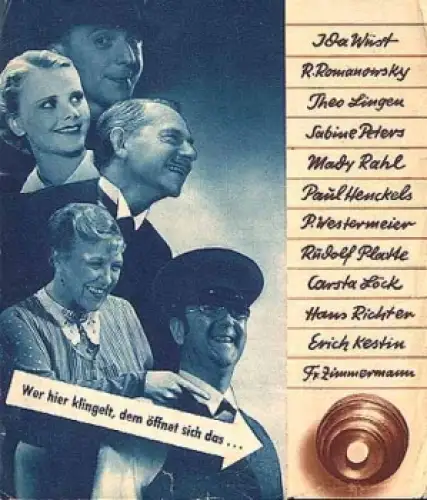 Fremdenheim im Filoda mit Theo Lingen, Programm vom 7.9.1937