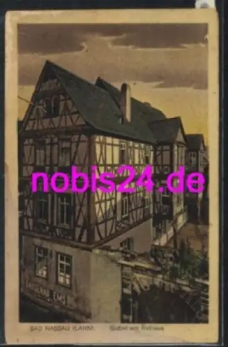 56377 Bad Nassau Lahn Giebel am Rathaus o ca.1920