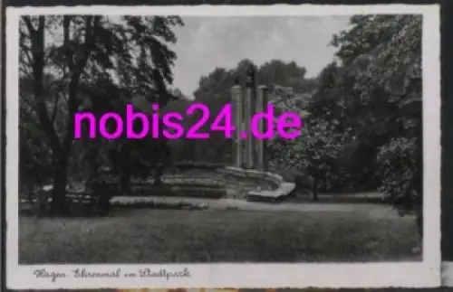 58091 Hagen Westfalen Ehrenmal im Stadtpark *ca.1930