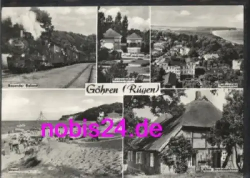 18586 Göhren Rügen Eisenbahn Strohhaus o 19.8.1965