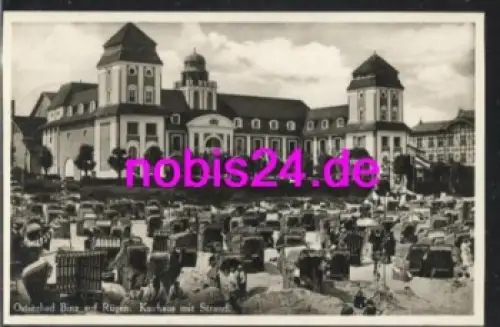 18609 Binz Rügen Kurhaus Strand o 3.7.1954