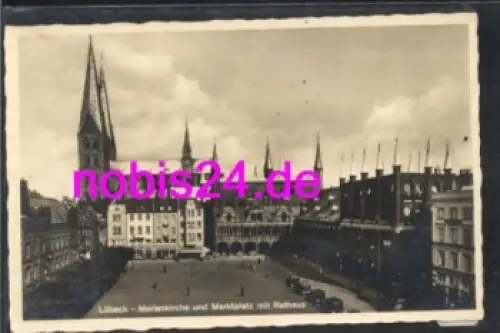Lübeck Marienkirche Rathaus Markt *ca.1935