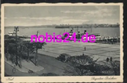 Kiel Seegarten Brücken Schiff *ca.1935