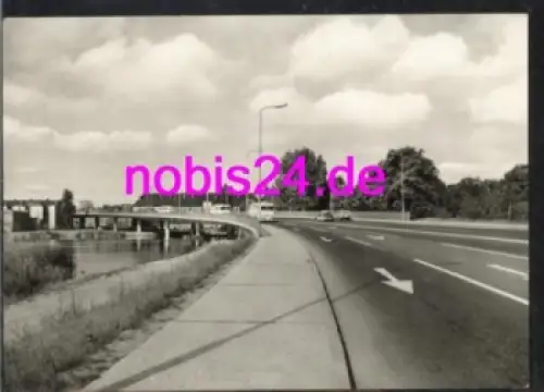 Wismar Hochbrücke mit Autos o 26.3.1973